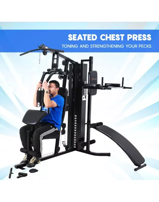 Powermax Fitness GH-450 3-Station Multi Gym Rig For Home